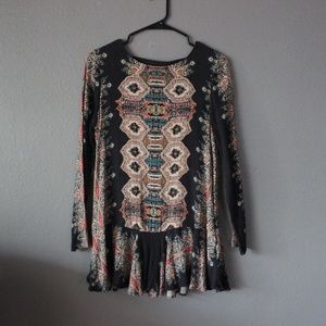 FP Open 'V' Back tribal print dress